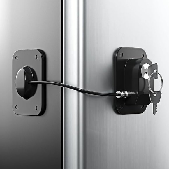 Key Fridge Lock with Silicone Wire Protection - Picture 1 of 7